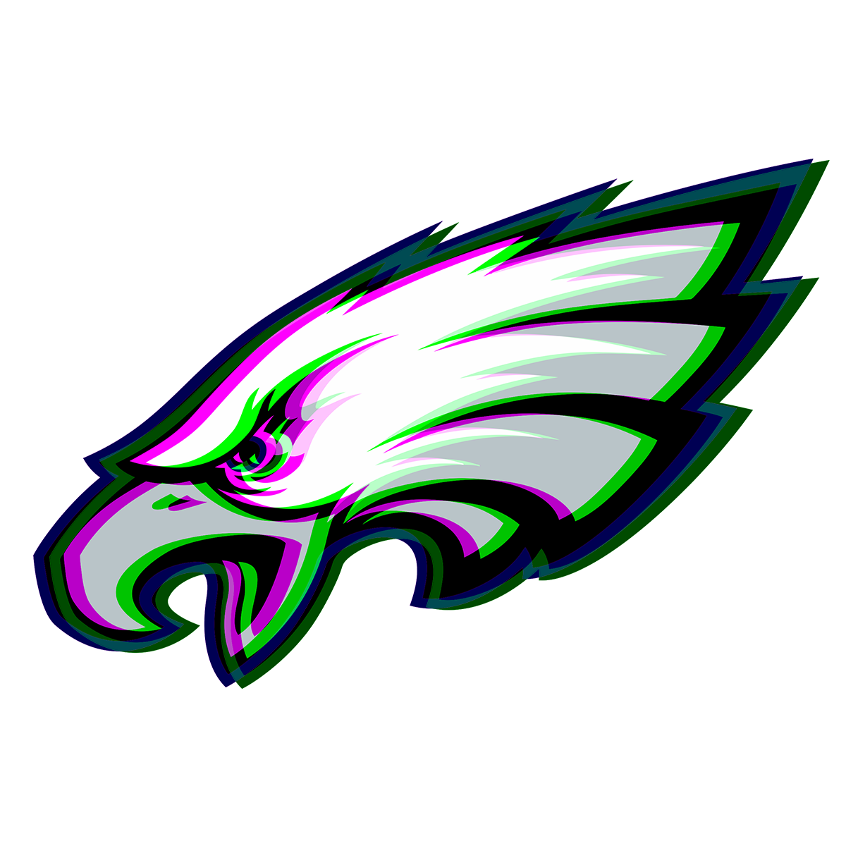 Phantom Philadelphia Eagles logo vinyl decal